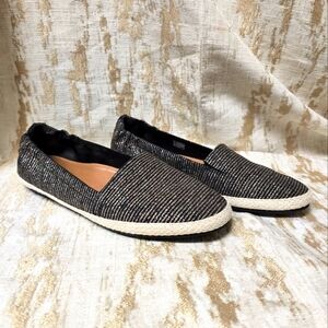 FitFlop Women's Siren Glitter Stripe Espadrille Flats Shoes Size 9